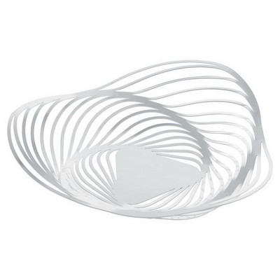Alessi-Trinity Fruit bowl in steel colored with epoxy resin, white